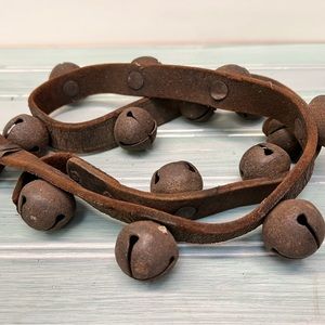 Victorian Sleigh Bells On Leather Rein
